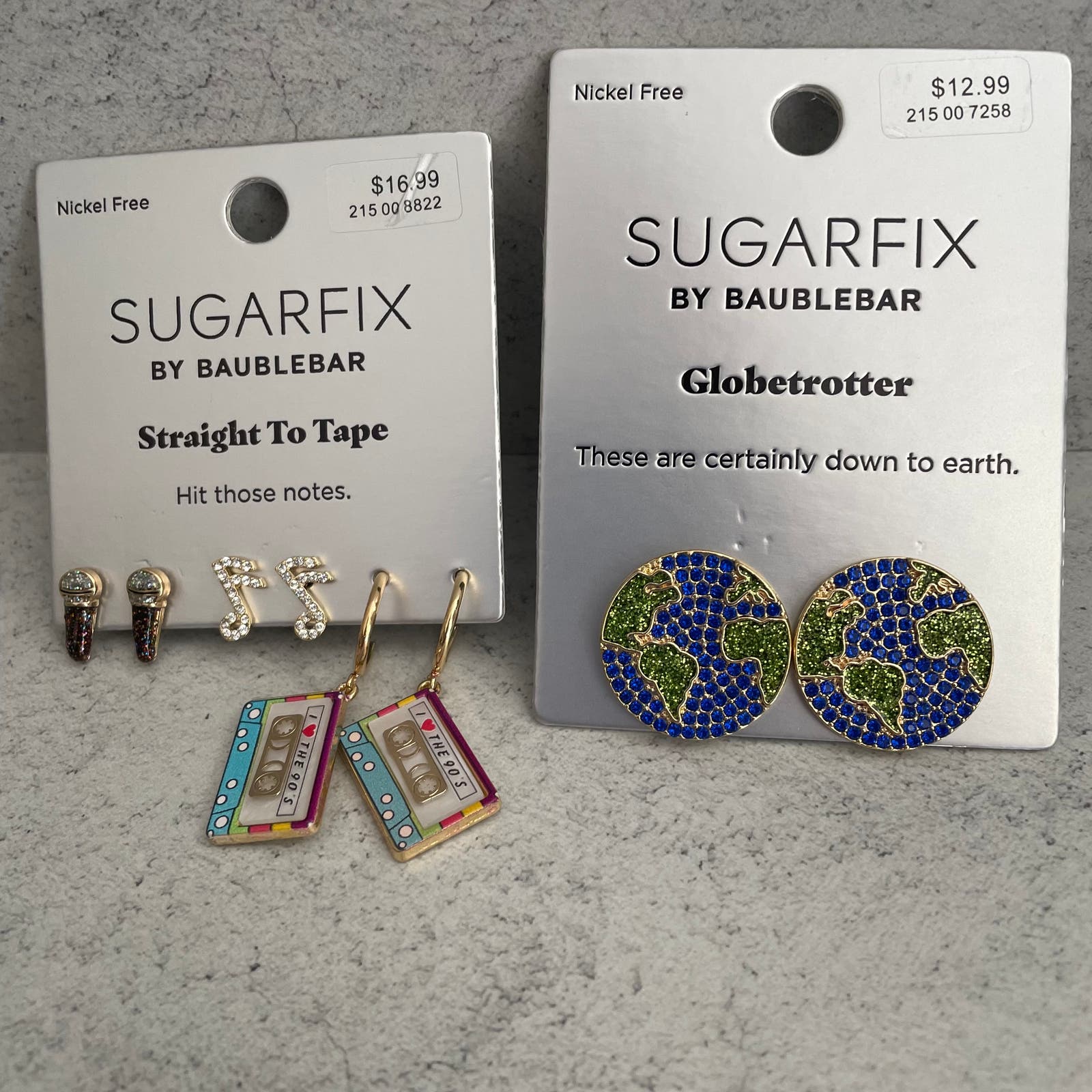 Sugarfix By Baublebar Earrings 4 Pairs - Straight To Tape And Globetrotter 22$